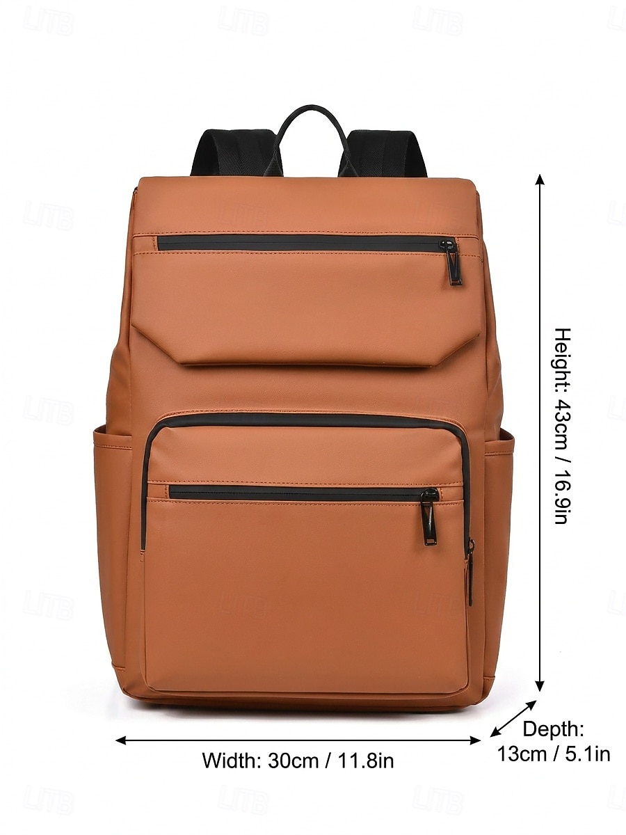 brown laptop backpack women& 39 SYTRAH Leather for Women, 15.6 inch Purse Daypack and optional personalization Large PU Leather Laptop Backpack