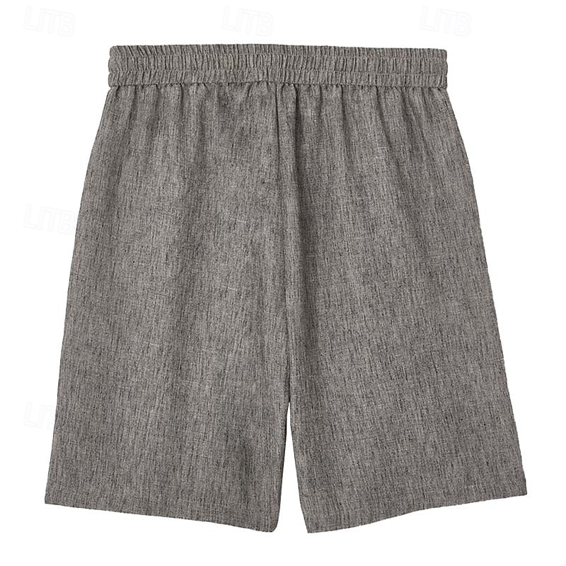 Homens Calção Shorts de linho Shorts de verão Shorts de praia Com Cordão Bolsos Cintura elástica Tecido Conforto Respirável Curto Praia Férias Feriado Havaiana Boho Azul Preto de 2026 por $22.99 –P2