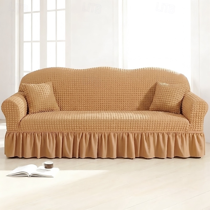 Country Style 3D Stretch Sofa Cover with Skirt, Washable Elastic Couch Slipcover for 1/2/3/4 Seater, Fitted Furniture Protector 2026 - $47.99 –P32