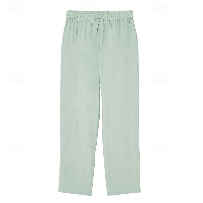 Per uomo Pantaloni di Lino Pantaloni Pantaloni Estivi Pantaloni Larghi Coulisse Elastico in vita Gamba Dritta Semplice Leggero Traspirante Lunghezza intera Casuale Quotidiano All'aperto Vacanza Moda del 2026 a $45.99 –P5