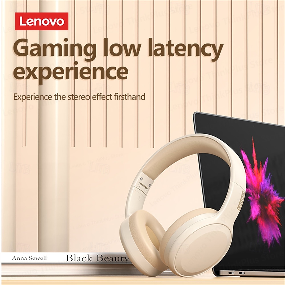 Lenovo Noise Cancelling Headphones Over Ear, Hi-Fi Stereo Wireless Bluetooth Headset, Foldable & Comfortable Design with Built-in Mic for Travel, Home Office, PC, Smartphone 2026 - $28.99 –P6