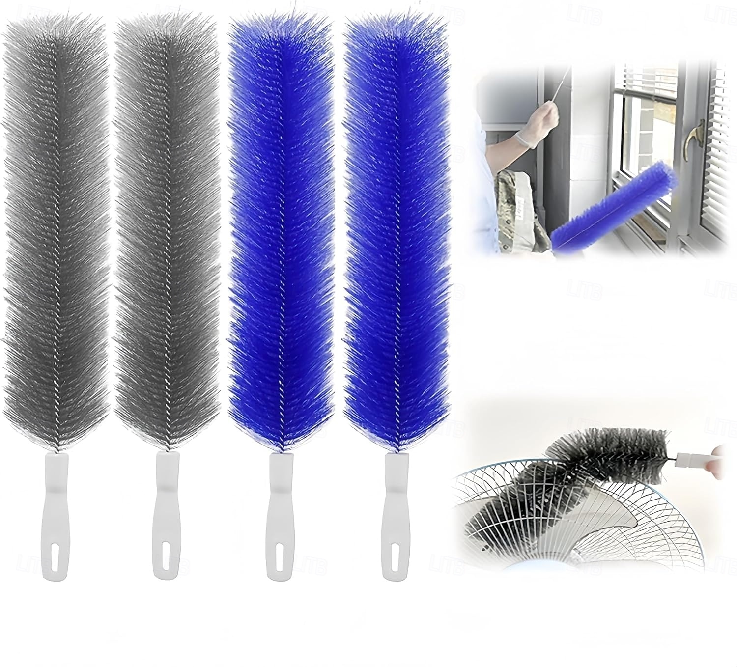 4 Pcs Bendable Microfiber Head, Reusable Dust Remover, Fan Cleaning Brush, Washable Microfiber Duster for Electric Fans, Air Conditioning, Car Vents, Blinds, Curtains 2026 - $9.99 –P1