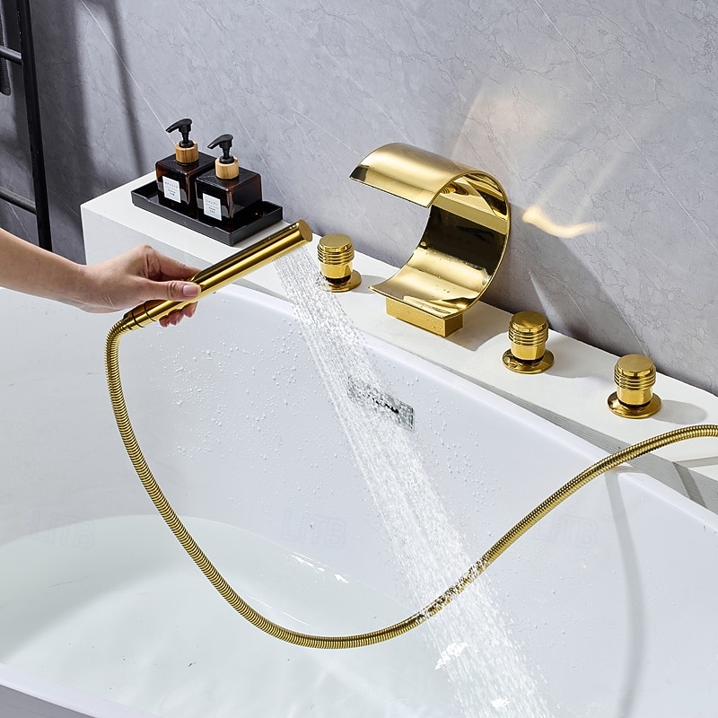 Bathtub Faucet - Retro Vintage Electroplated Roman Tub Ceramic Valve Bath Shower Mixer Taps 2026 - $594.29 –P6