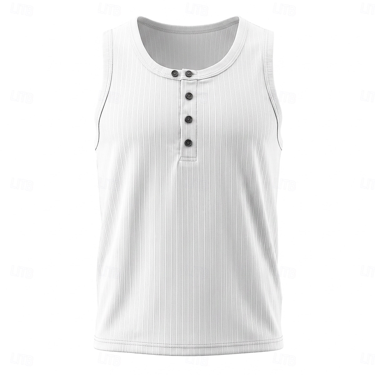 Homens Malha Íntima Camiseta Interior camisa sem manga camisa espancadora Sem Manga Gola Redonda Henley Verão Bloco de cor Pit Strip Moda Designer Músculo Botões Casual Ao ar livre Para Noite Preto de 2026 por $19.99 –P2