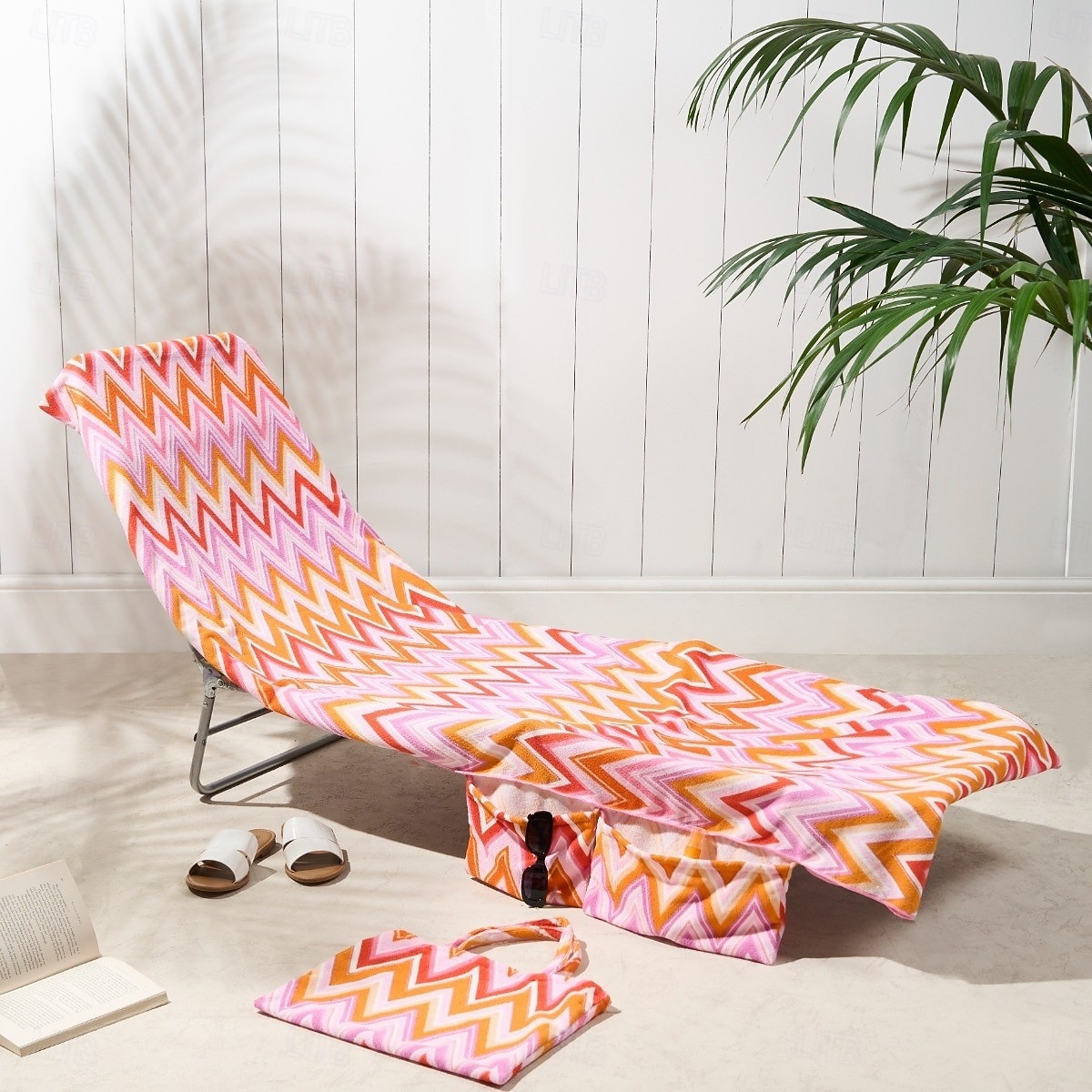 Capa de toalha para cadeira de praia estampada, capa de toalha macia e absorvente para espreguiçadeira de piscina com bolsa de armazenamento para praia, piscina, pátio, férias e viagens. de 2026 por $34.99 –P6