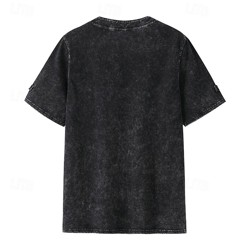 Dámská vintage henley košile softfade™ ze 100% bavlny - měkké prané, krátké rukávy, základní top 2026 - $31.99 –P8