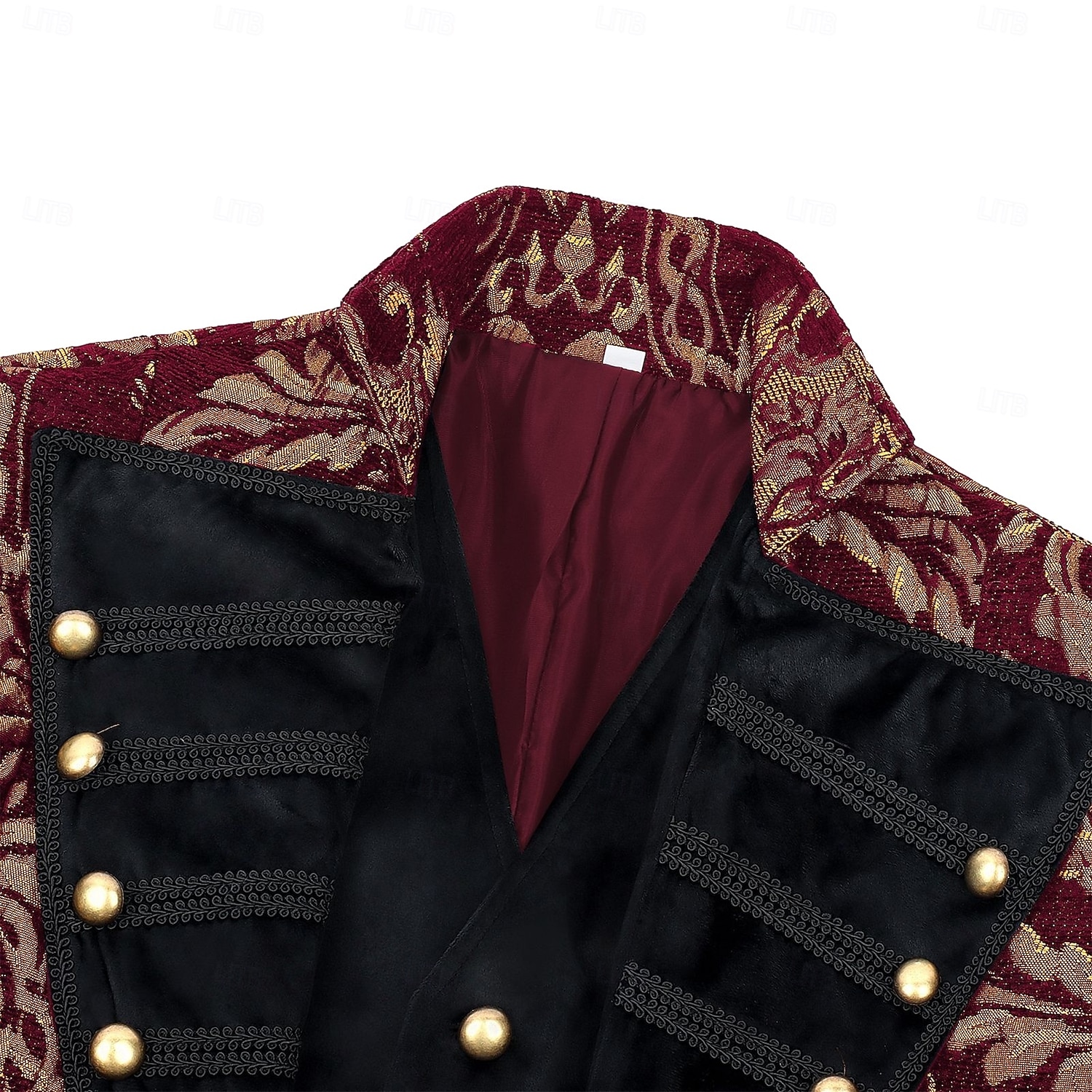 Retro Vintage Medieval Renascentista Casaco Manga Comprida Príncipe Vampiros Pirata Nobre Jacquard Fantasia Homens Pirata Fantasia Real Dia Das Bruxas Carnaval Festa feira renascentista LARP Adulto de 2026 por $91.99 –P3