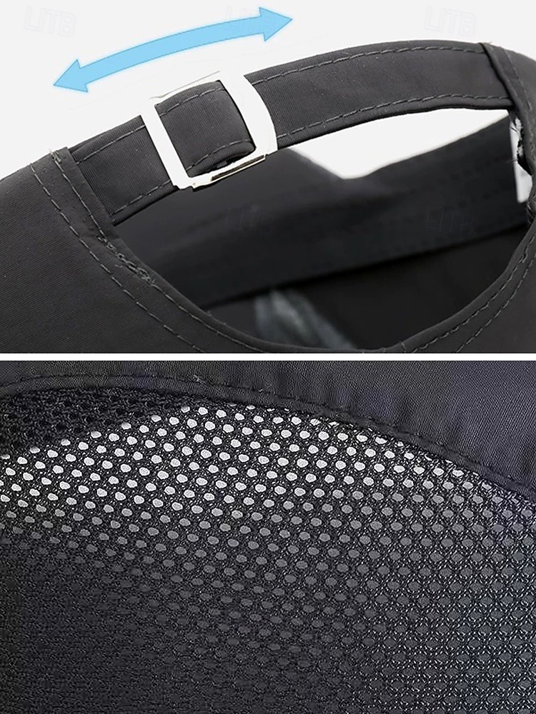 herr snabbtorkande nätkeps andningsbar polyester justerbar sommarhatt lätt utomhus golf fiske vandring resor sportkeps flera färger 2026 - $11.99 –P11