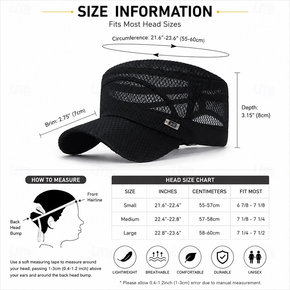 Baseballkappe mit flachem Schirm für Herren, verstellbarer, stylischer Sommerhut mit Sonnenschutz, Freizeitaccessoire für Outdoor-Sportarten wie Angeln und mehr, Accessoires für Erwachsene 2026 - $9.99 –P1