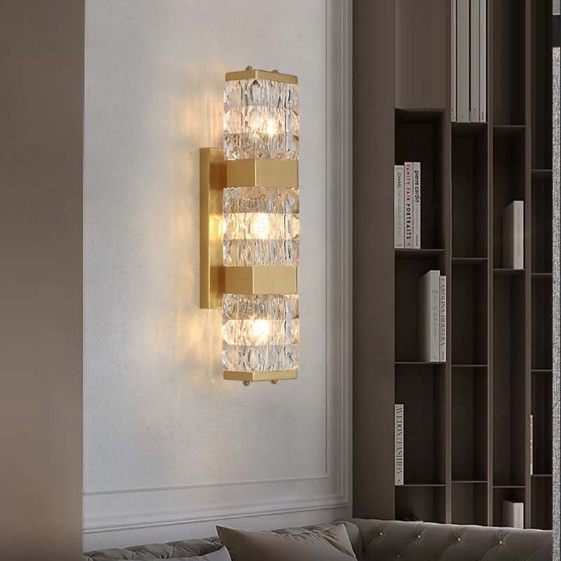 Crystal wall sconces, indoor bathroom vanity wall accessories, vintage gold wall-mounted lights, bedroom, bedside table, hallway, dining room decor 2026 - $265.29 –P2