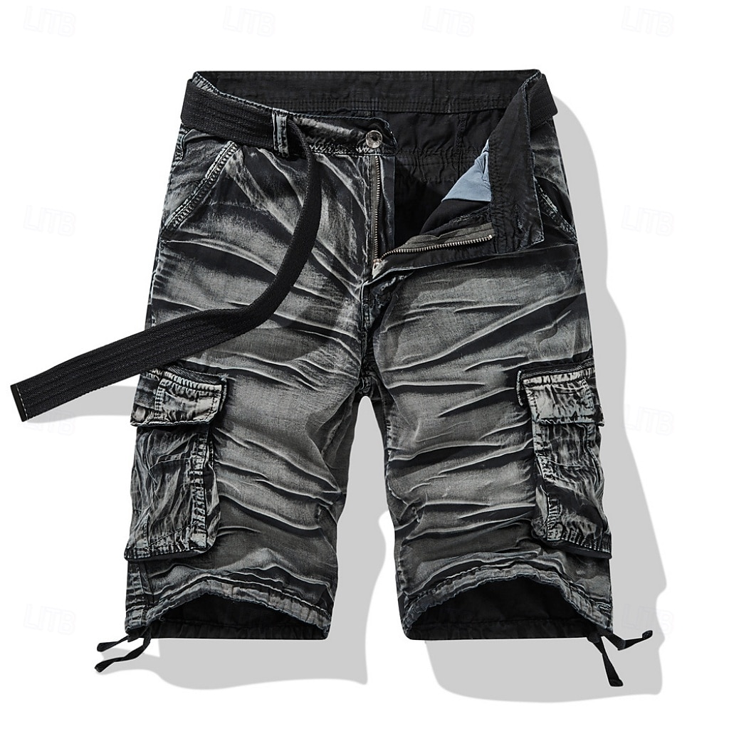 Men's Comfort Waist Tactical Cargo Cargo Shorts Shorts Casual Shorts Multi Pocket Flap Pocket Camouflage Knee Length Outdoor Streetwear Daily Wear Fashion Streetwear Black Purple Inelastic 2026 - $37.99 –P1