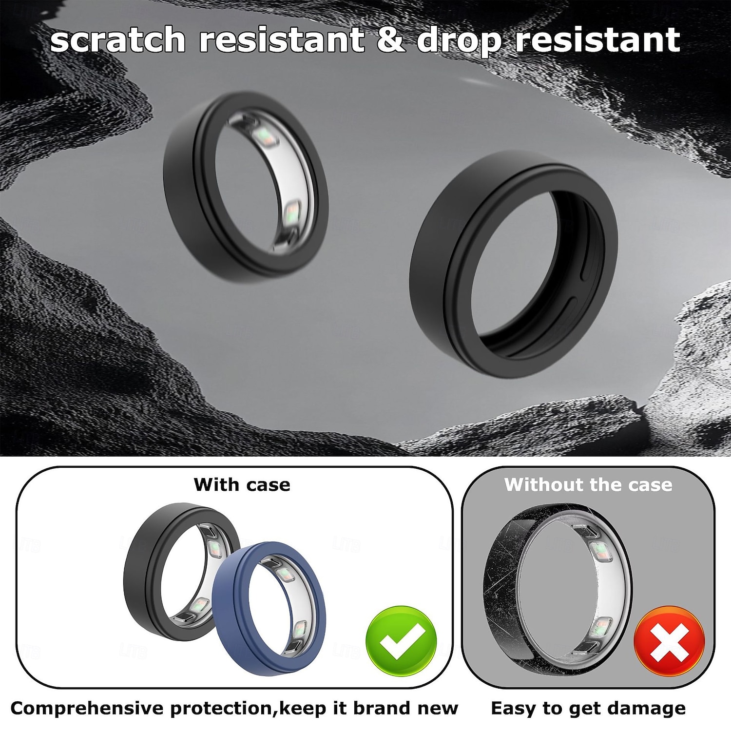 2026年 Oura Ring Gen 5用スマートリングプロテクター10個パック、ソフトシリコン製保護カバースリーブ、スマートリング用スリム傷防止ガード、マルチカラーアソートセット  コレクション – $25.99 –P4