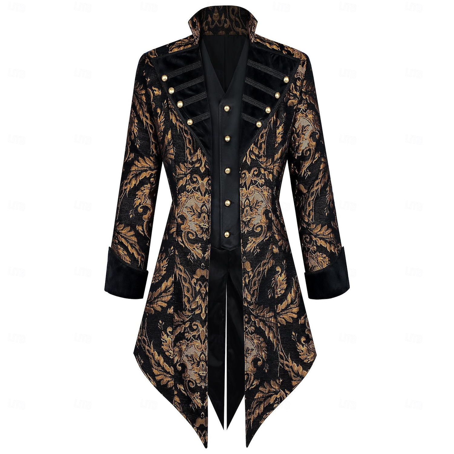 Retro Vintage Medieval Renascentista Casaco Manga Comprida Príncipe Vampiros Pirata Nobre Jacquard Fantasia Homens Pirata Fantasia Real Dia Das Bruxas Carnaval Festa feira renascentista LARP Adulto de 2026 por $91.99 –P8