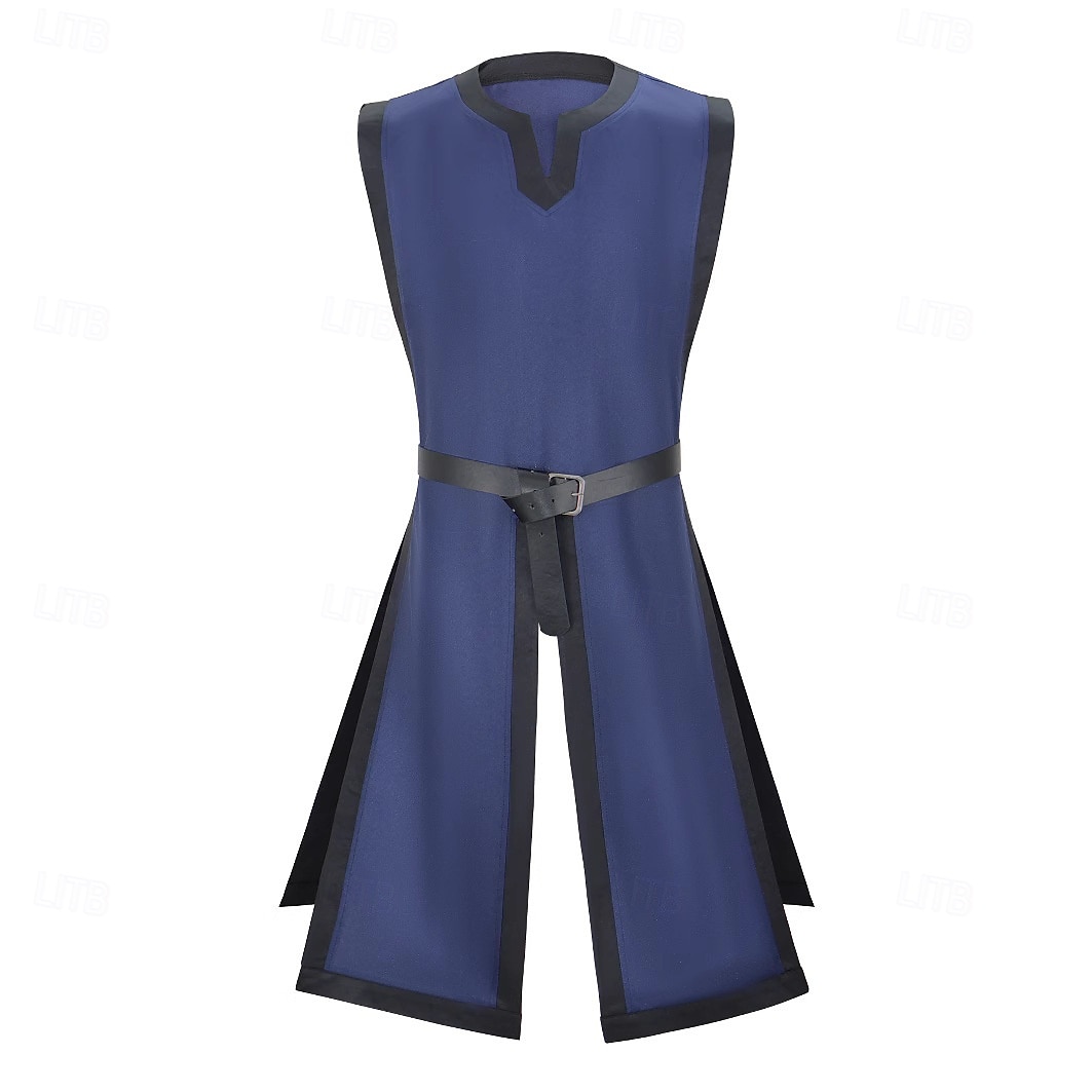 Retro Vintage Medieval Renaissance Waist Belt Tunic Sleeveless Viking Ranger V Neck Fancy Dress Men's Fantasy Halloween Carnival Renaissance Fair LARP Adults' Top Belt 2026 - $41.99 –P1