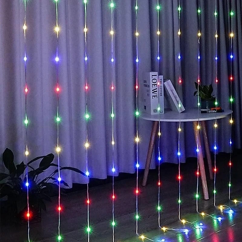 3M Lichterketten 320 LEDs 1 Stück Warmweiß Weiß Blau Kreative Lichterketten Festtagslichter Fenster- / Vorhang- / Eiszapfenlichter Halloween Innenbereich Wasserdicht 110-240 V 2026 - $58.99 –P6