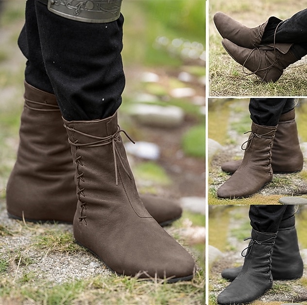 Vintage Medievale Rinascimento Scarpe Scarpe da Ballo Pirata Vichingo Ranger Elfico Tiro con l'arco Tinta unita Costume Unisex Celtico Costumi da pirata Fantasia Halloween Carnevale Mascherata del 2026 a $49.99 –P1