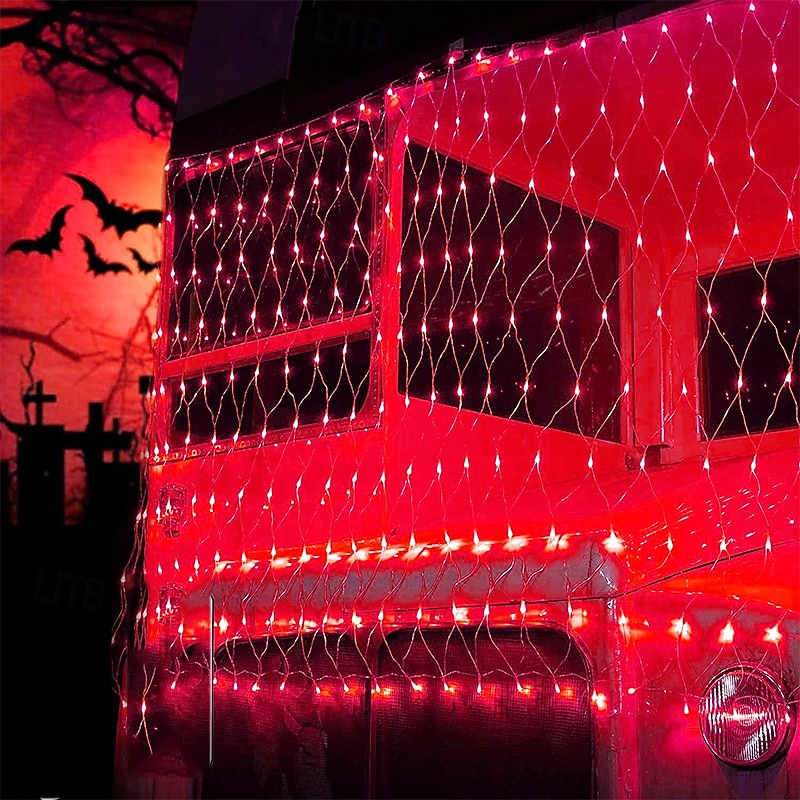 Luci a rete a LED, ghirlanda decorativa per esterni, 6x4 m, 880 LED, luci a stringa per esterni, luci a rete per patio, giardino, siepi, recinzioni, decorazioni per esterni del 2026 a $100.99 –P3