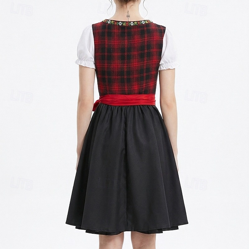 Oktoberfest Dirndl Dress Carnival Costume Mini Length Sexy Square Neck German Alpine Heritage Wiesn Women's Carnival Beer Festival Traditional Style Cloth 2026 - $66.99 –P5