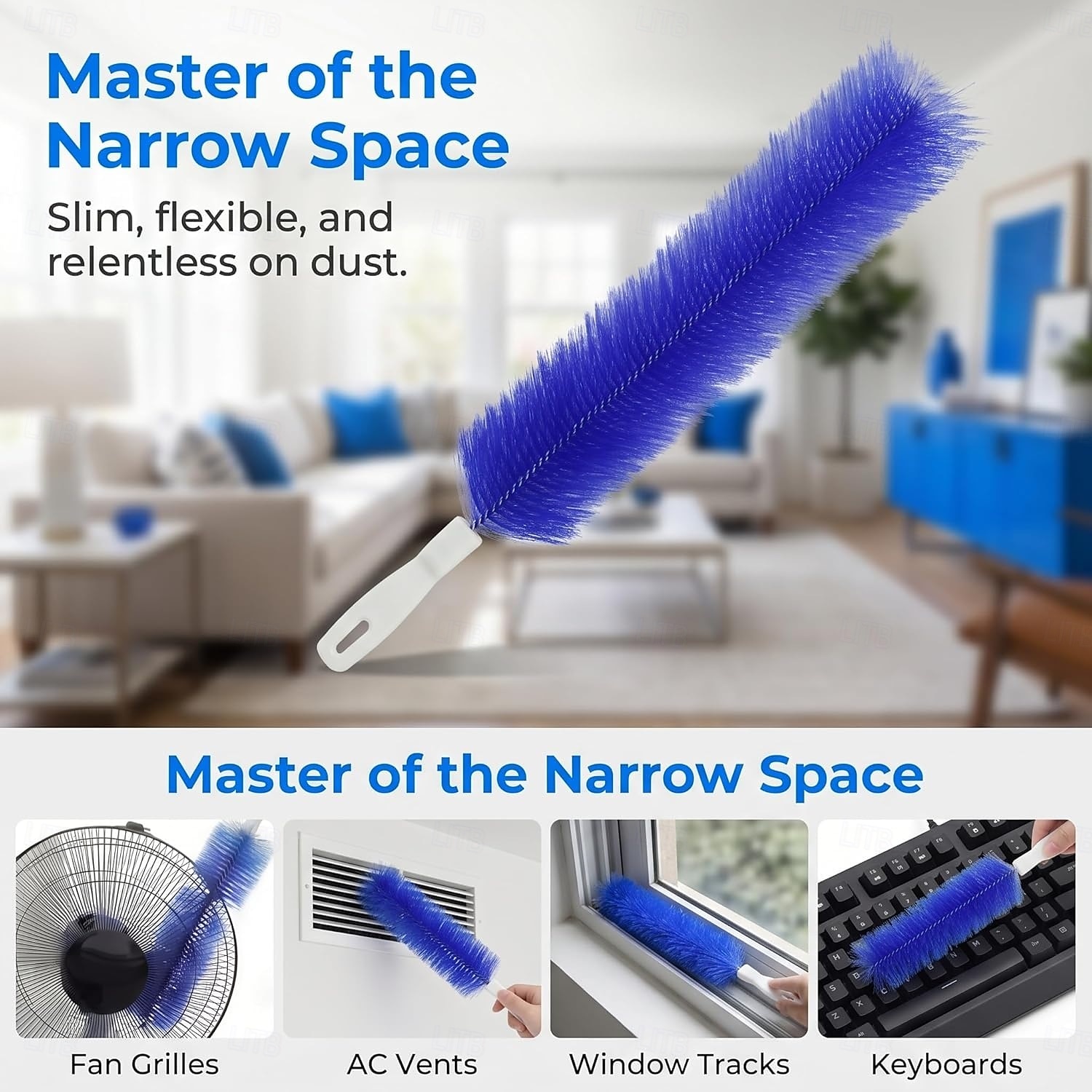 4 Pcs Bendable Microfiber Head, Reusable Dust Remover, Fan Cleaning Brush, Washable Microfiber Duster for Electric Fans, Air Conditioning, Car Vents, Blinds, Curtains 2026 - $9.99 –P7