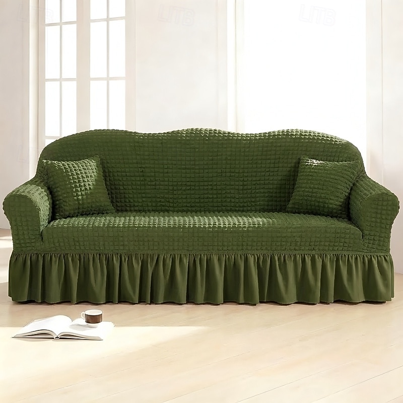 Country Style 3D Stretch Sofa Cover with Skirt, Washable Elastic Couch Slipcover for 1/2/3/4 Seater, Fitted Furniture Protector 2026 - $47.99 –P42