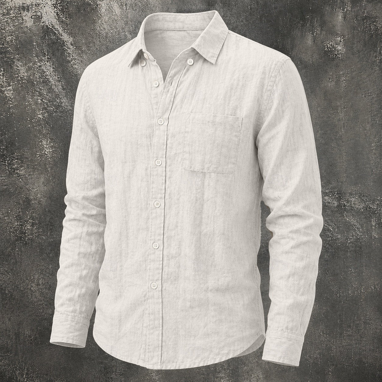 Masculino Camisa Social Camisa de linho camisa de verão camisa de botão Tecido Casual Roupa Diária Preto Branco Verde Claro Rosa Manga Longa Aberto para a Lateral Primavera Verão Verão Roupa Bolso de 2026 por $26.99 –P2