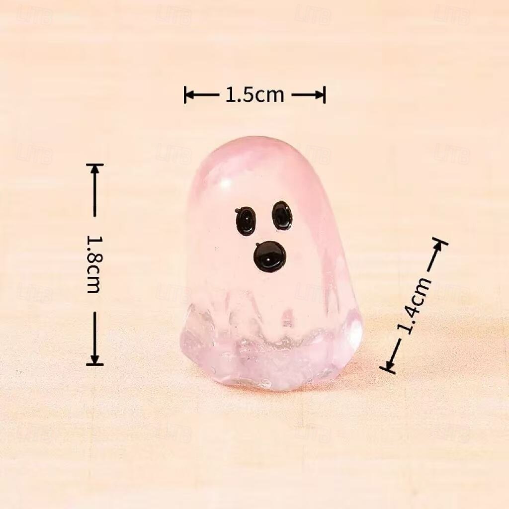 30PCS Glow in The Dark Ghost Charms for Halloween, Cute Transparent White Resin Ghost Pendants for Jewelry Making, DIY Crafts, Necklace Bracelet Earrings Accessories, Mini Ghost Ornaments Gifts 2026 - $15.49 –P4