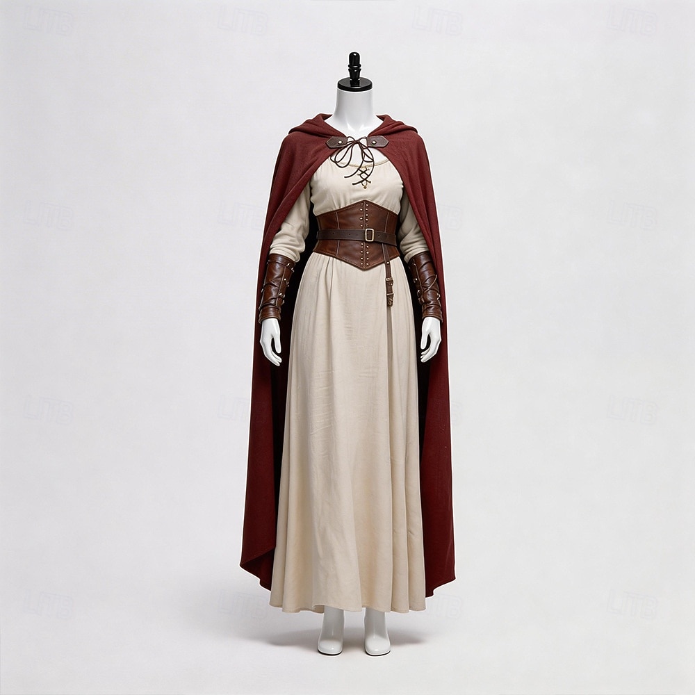 Medieval Renascentista manto manto com capuz Viking Elfo Fantasia Mulheres Dia Das Bruxas Carnaval Espetáculo LARP Ren Faire Adulto Capa de 2026 por $44.99 –P9