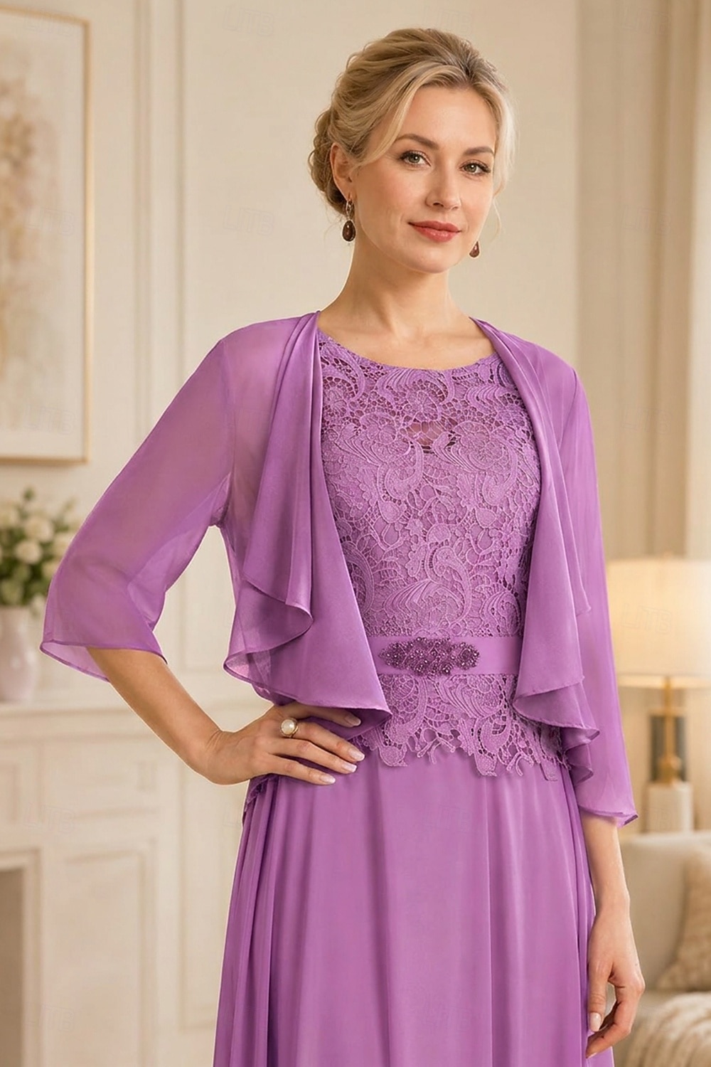 scialli per ospiti di nozze avvolgere le donne impacchi per la madre puro elegante chiffon a mezza manica impacchi da sposa con balze per la festa primaverile&amp; estate del 2026 a $45.99 –P8