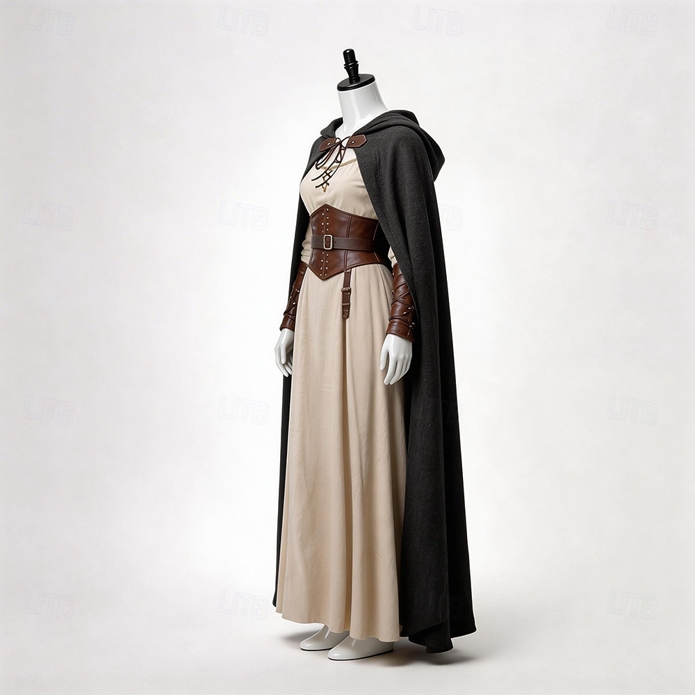 Medieval Renascentista manto manto com capuz Viking Elfo Fantasia Mulheres Dia Das Bruxas Carnaval Espetáculo LARP Ren Faire Adulto Capa de 2026 por $44.99 –P13