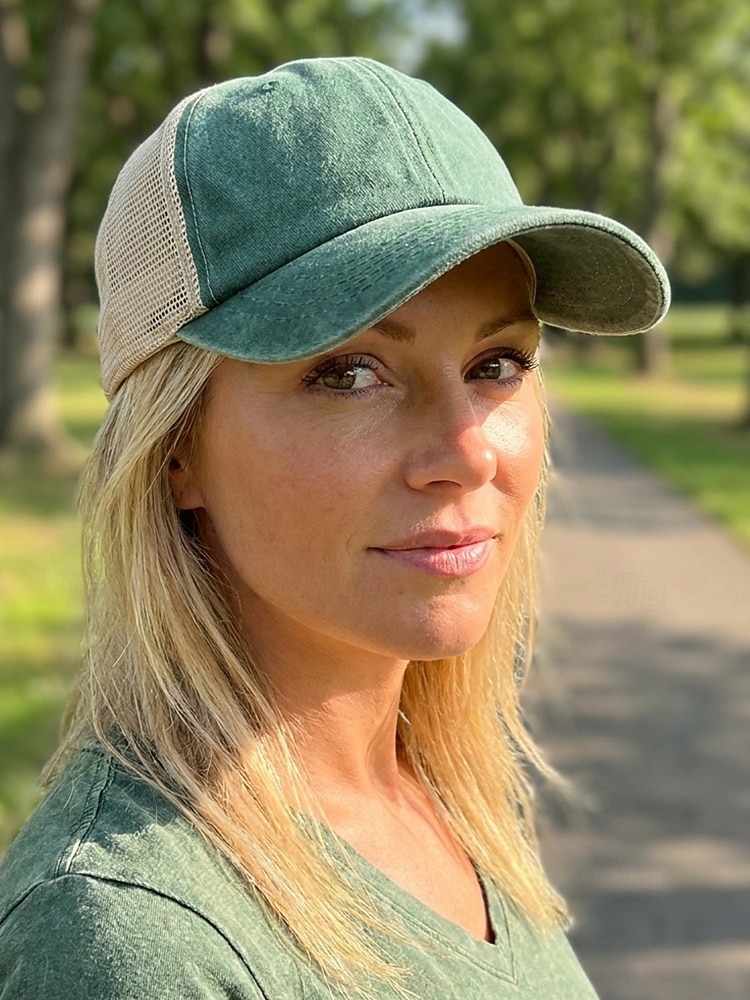 Damska czapka typu trucker z siateczki bawełnianej, regulowana czapka baseballowa w wielu kolorach, oddychająca, letnia, codzienna czapka do noszenia w podróży, na plaży, na świeżym powietrzu i na co 2026 - $11.99 –P3
