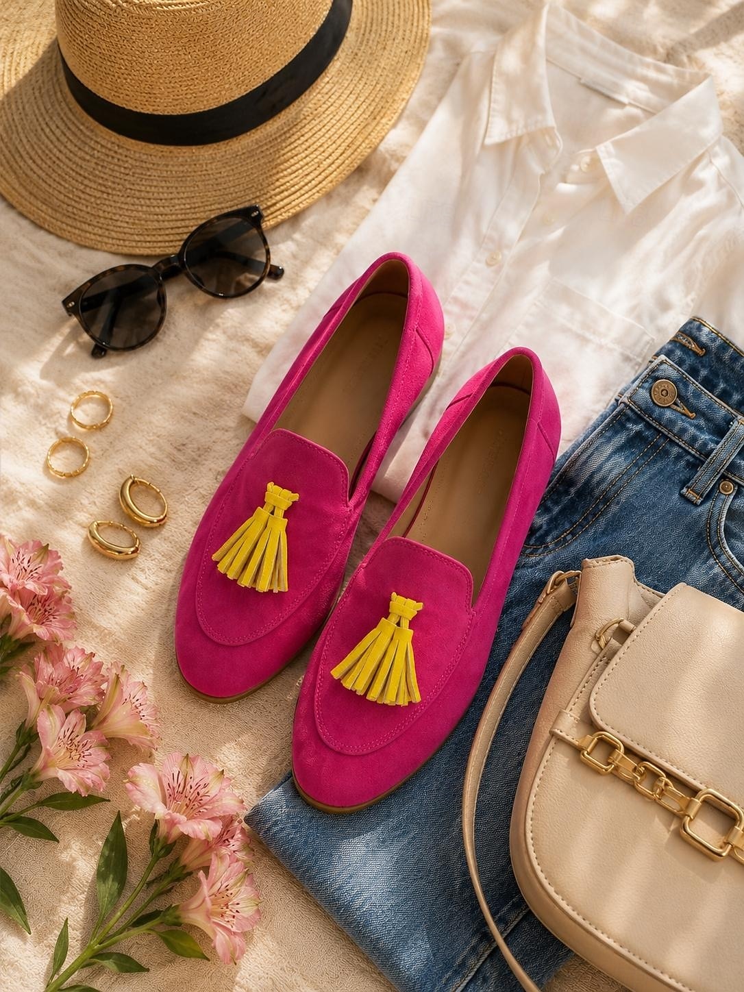 Mocassins femininos com borla, estilo slip-on, em camurça sintética, perfeitos para um look urbano de verão, férias e fins de semana. de 2026 por $42.99 –P2