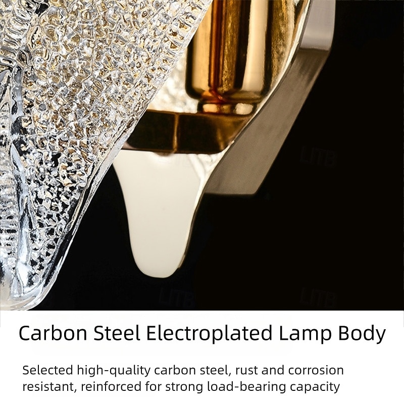 Gold LED wall lights, modern wall lights, bionic leaf vanity lamps for bathroom, bedside table wall lamp, perfect for bedroom, living room 2026 - $138.99 –P7
