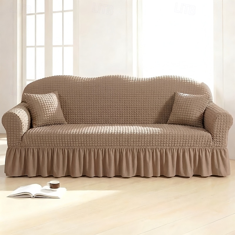 Country Style 3D Stretch Sofa Cover with Skirt, Washable Elastic Couch Slipcover for 1/2/3/4 Seater, Fitted Furniture Protector 2026 - $47.99 –P1