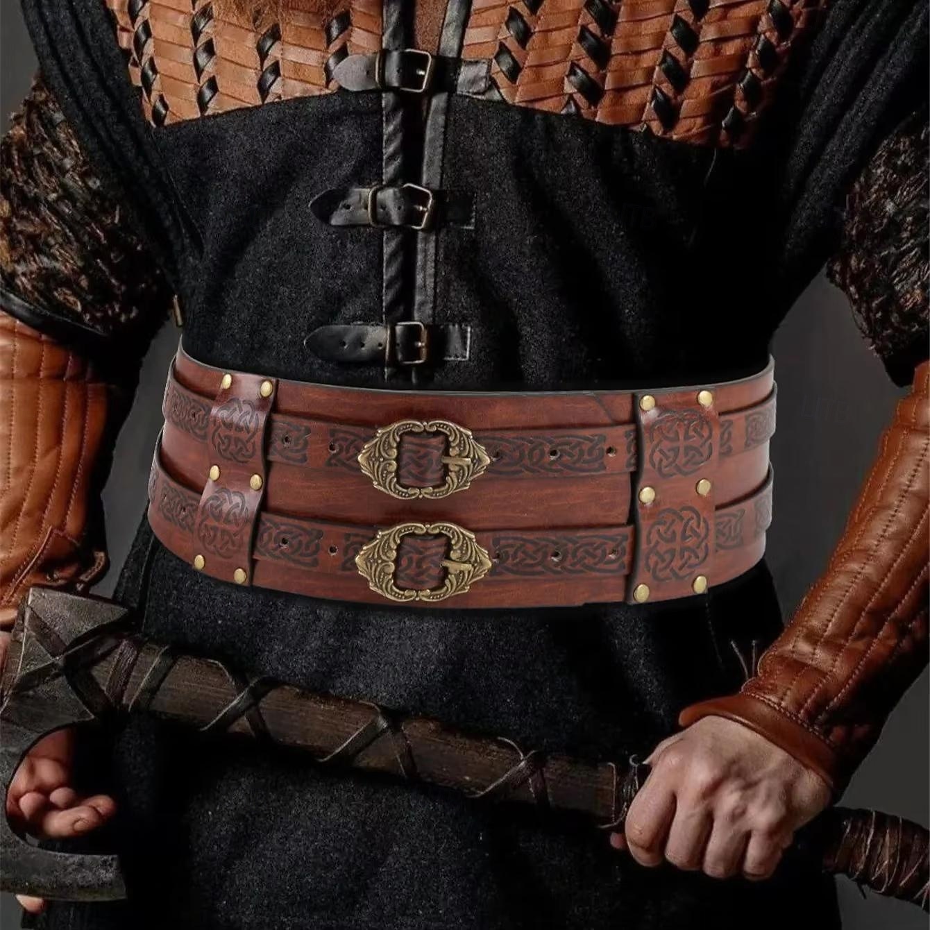 Retrò Vintage Medievale Rinascimento Cintura in Vita Guerriero Vichingo Ranger Costume Per uomo Vichingo Halloween Carnevale Fiera Rinascimentale LARP Adulti Cintura del 2026 a $23.99 –P1
