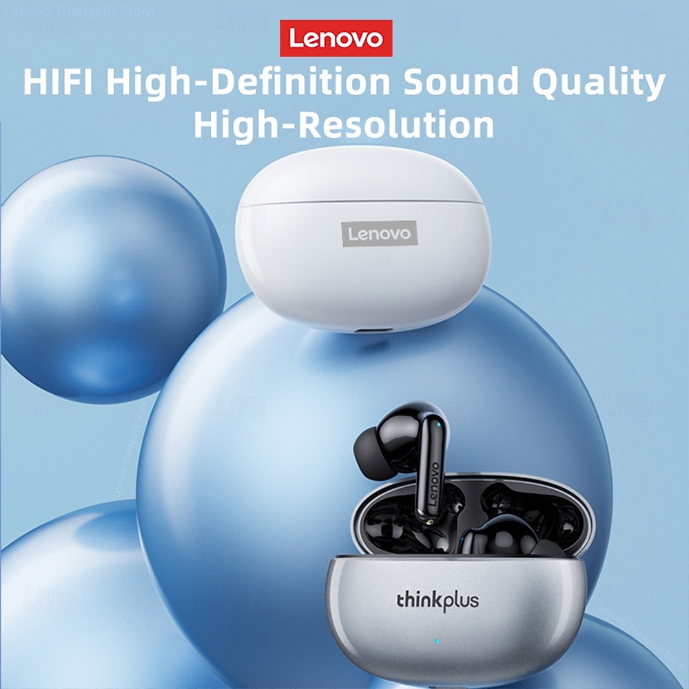 Lenovo thinkplus Wireless Earbuds, Bluetooth 5.3 Headphones with Noise Cancelling, HiFi Stereo TWS In-Ear Earphones with Mic, Charging Case, Sport Earbuds for iPhone and Android, Grey & Black 2026 - $35.99 –P16