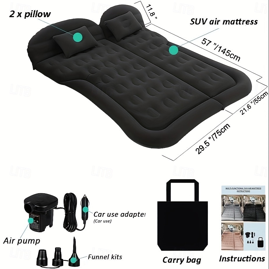 SUV Car Air Mattress Inflatable Bed for Trunk - Portable Travel Sleeping Pad Foldable Car Bed for Camping Road Trip with Pillows and Electric Pump, Universal Fit for SUV Minivan Truck 2026 - $59.99 –P19