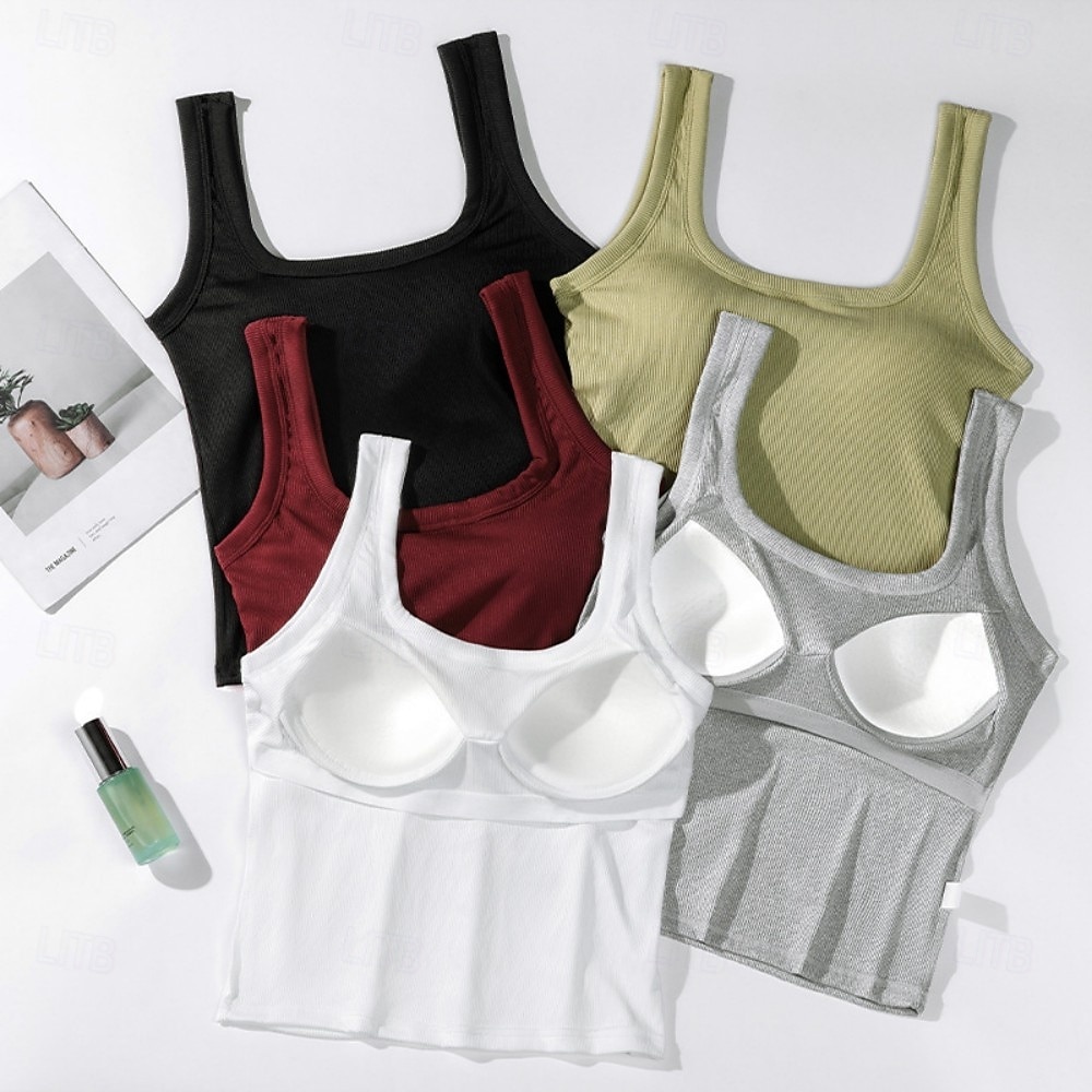 Pentru femei Bluză Striat Simplu Stilat Fără manșon Curele de Topuri obișnuite Casual Zilnic Sport Negru Alb Roșu-aprins Trifoi Gri Vară Primăvară 2026 - $17.49 –P1