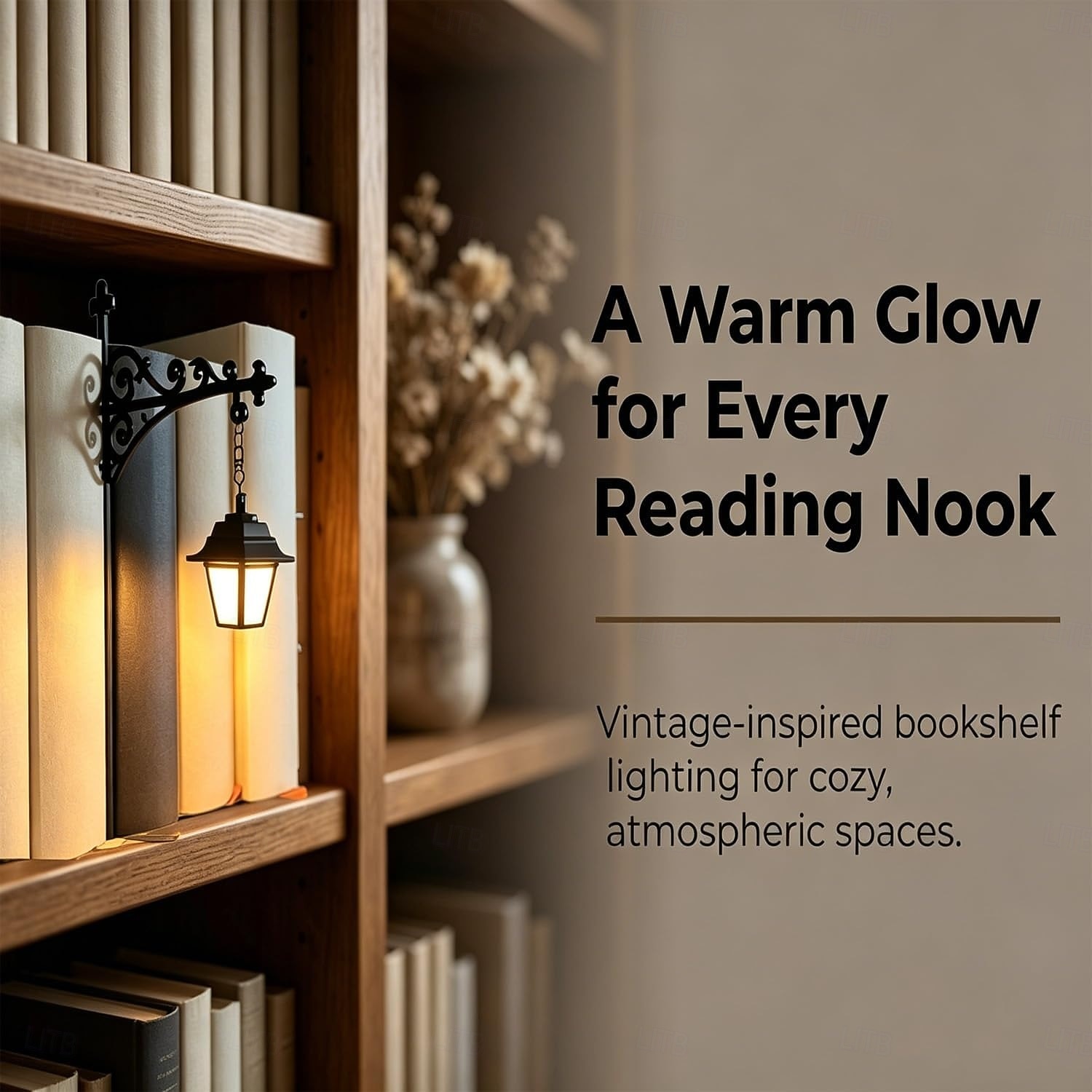 Bibliothekslaterne – dekorative Bücherregalbeleuchtung, wiederaufladbar, mit Fernbedienung, für Bücherwürmer, antike LED-Leseecke als Dekoration für Arbeitszimmer und Bibliothek 2026 - $28.99 –P3