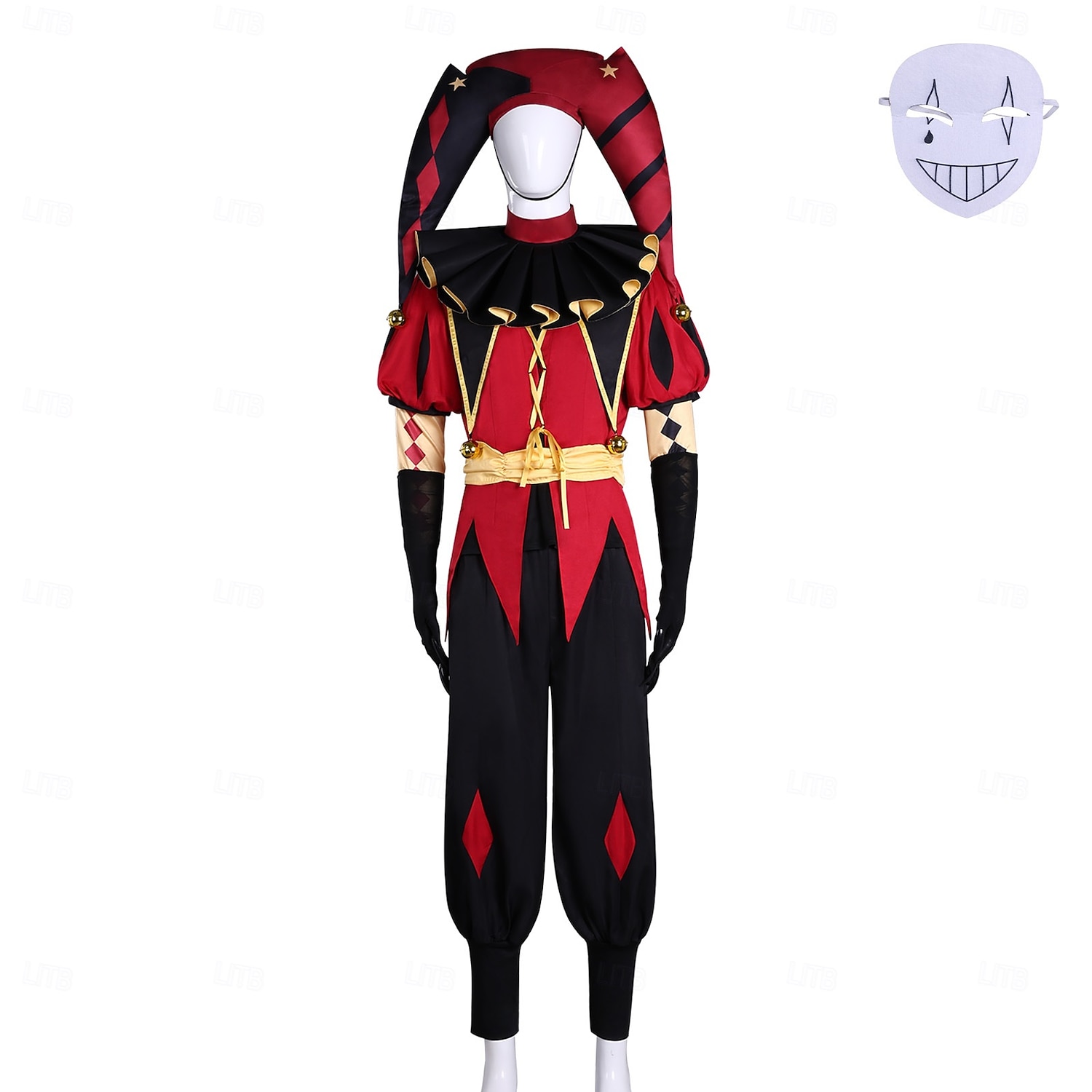 Horror Circus Clown Jester Fancy Costume Cosplay  Video Game Costumes for Adults' Men's Halloween Carnival Performance Comic Con Anime Expo 2026 - $116.99 –P4