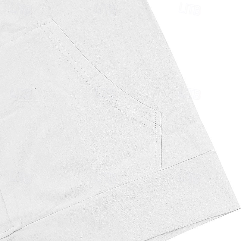 Da uomo Camicia Camicia di lino Camicia Estiva Abbigliamento da spiaggia Camicia con Bottoni Semplice Casuale Quotidiano Nero Bianco Giallo Blu marino Manica Lunga Con Cappuccio Primavera & Estate del 2026 a $26.99 –P3