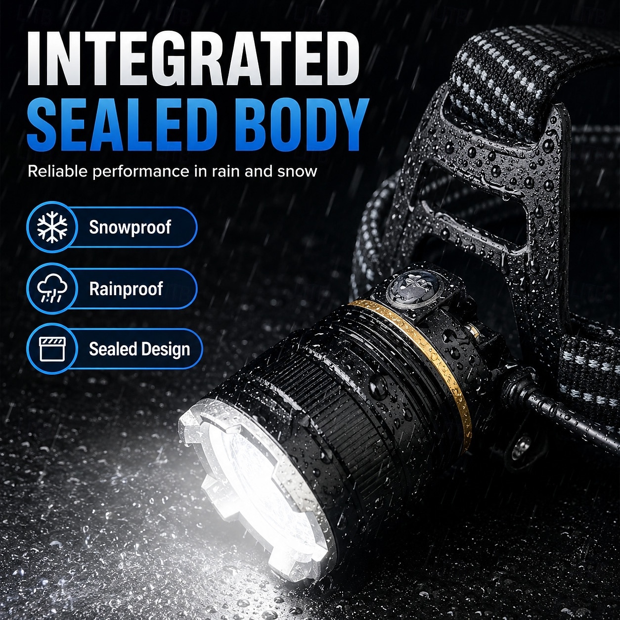 Oplaadbare LED-hoofdlamp, waterdichte USB-hoofdlamp met bewegingssensor, 3 lichtstanden, hoge helderheid, zoomfunctie, handsfree zaklamp van aluminiumlegering voor kamperen, wandelen en 2026 - $32.99 –P4