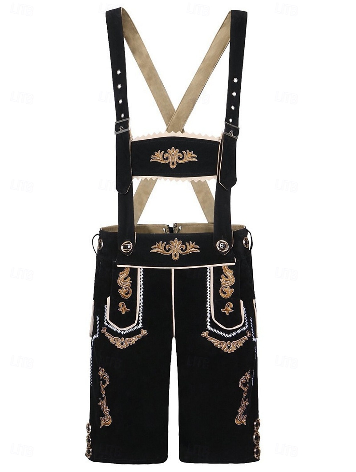 Oktoberfest Lederhosen Set Shirt Tyrolean Hat Knee Length Embroidered German Alpine Heritage Wiesn Men's Carnival Party Beer Festival Traditional Style Cloth 2026 - $69.99 –P3