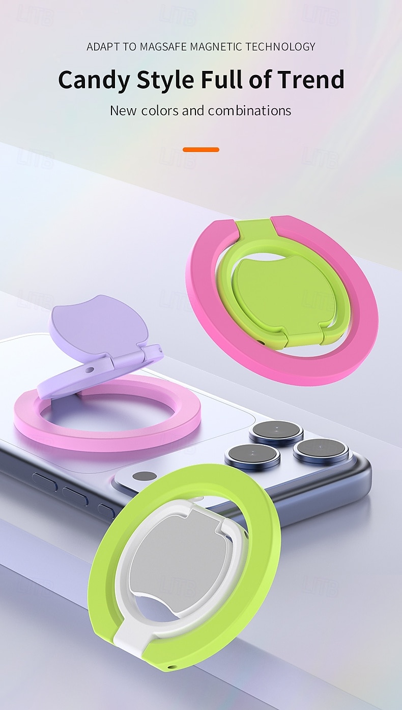 Anello di supporto magnetico per telefono compatibile con MagSafe, supporto a tripla piega per iPhone 17 16 15 14 13 12 Pro Max Plus, impugnatura magnetica per telefono su entrambi i lati. &Supporto del 2026 a $17.99 –P20