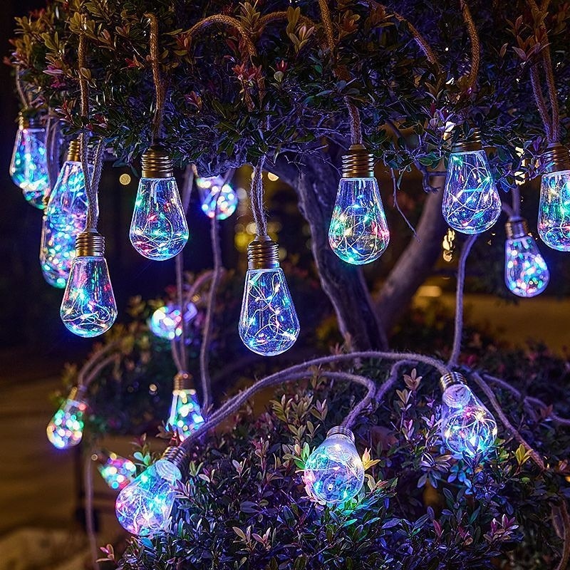 Guirnalda de luces solares de 11,6 m con 25 luces LED para camping, playa, bodas, patios, jardines, caminos, fiestas al aire libre y decoración de paisajes. 2026 - $52.99 –P11