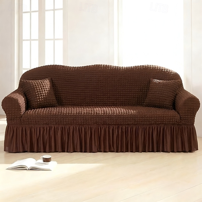 Country Style 3D Stretch Sofa Cover with Skirt, Washable Elastic Couch Slipcover for 1/2/3/4 Seater, Fitted Furniture Protector 2026 - $47.99 –P38
