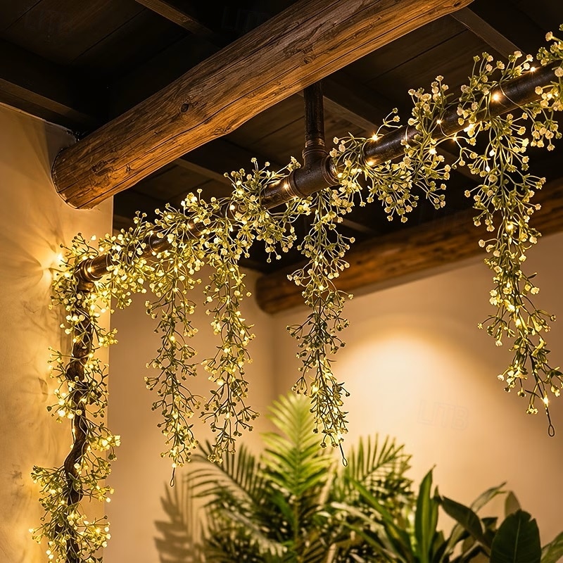 Guirlanda de luzes de fada com flores sintéticas em formato de estrela, 1,8 m, 20 LEDs, ideal para decoração de casamentos, festas, Dia dos Namorados, Natal, ambientes internos e externos, varandas, de 2026 por $14.49 –P6