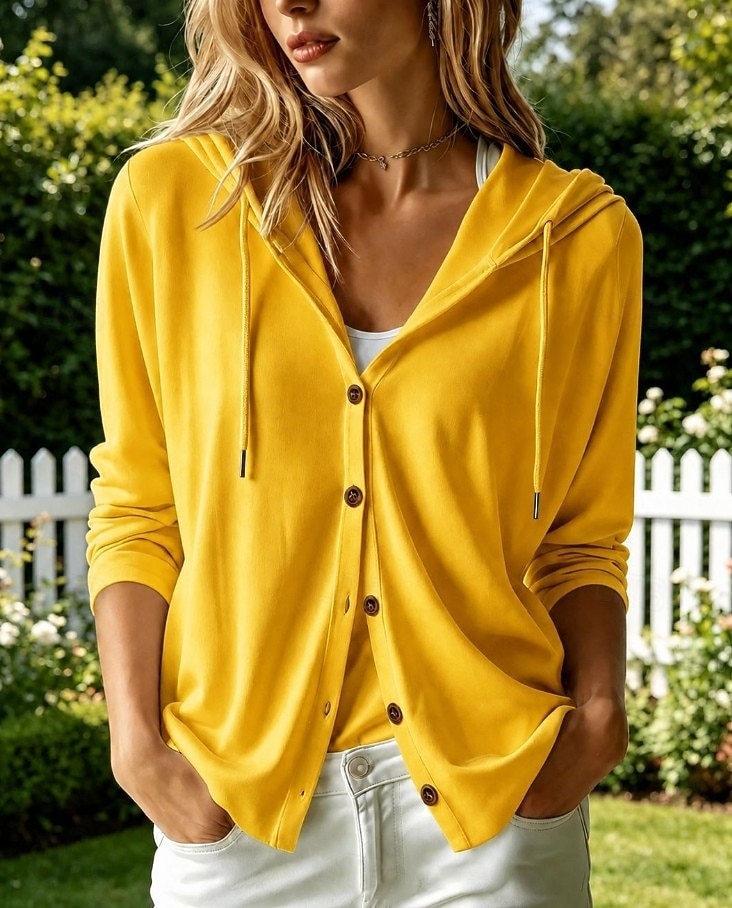Per donna Felpe con cappuccio Elegante Abbigliamento Sportivo Moderno Manica Lunga Con Cappuccio Top lunghi Casuale Streetwear Abbigliamento Quotidiano Bianco Giallo Rosso Verde Beige Estate Primavera del 2026 a $24.99 –P4