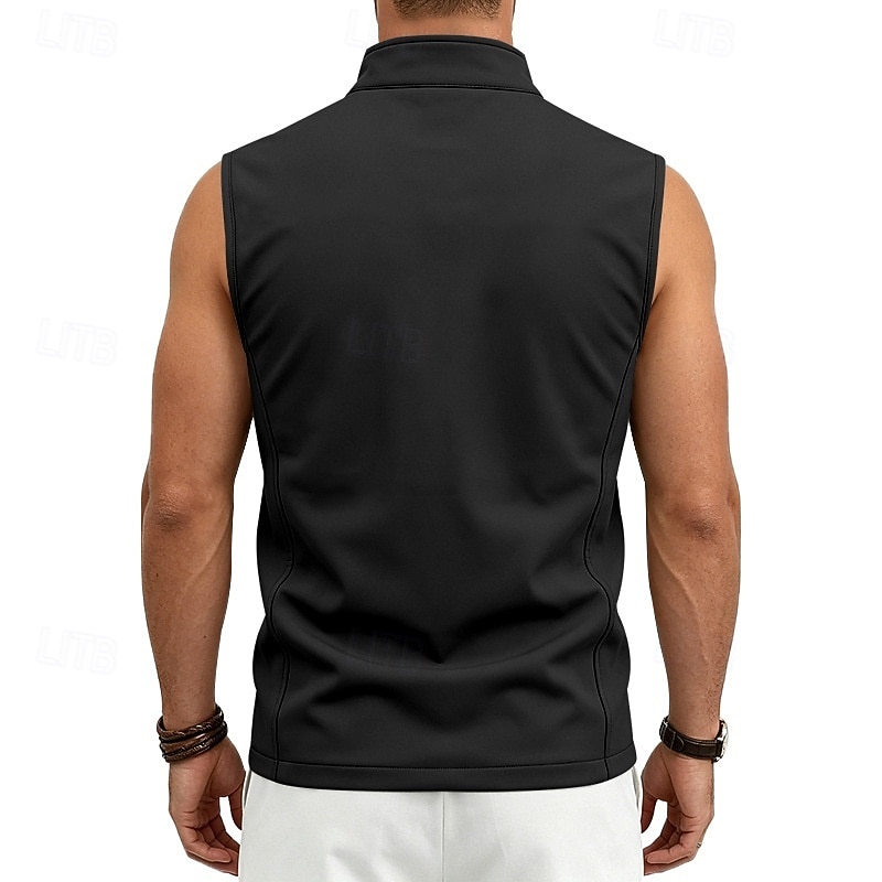 Homme Couleur Unie Gilet de course à pied Veste softshell Débardeur Rembourré Été Printemps Automne Avec Poches Fermeture intégrale Sans manches Séchage Rapide Léger Respirant Salle de sport Pêche de 2026 ? $26.99 –P13