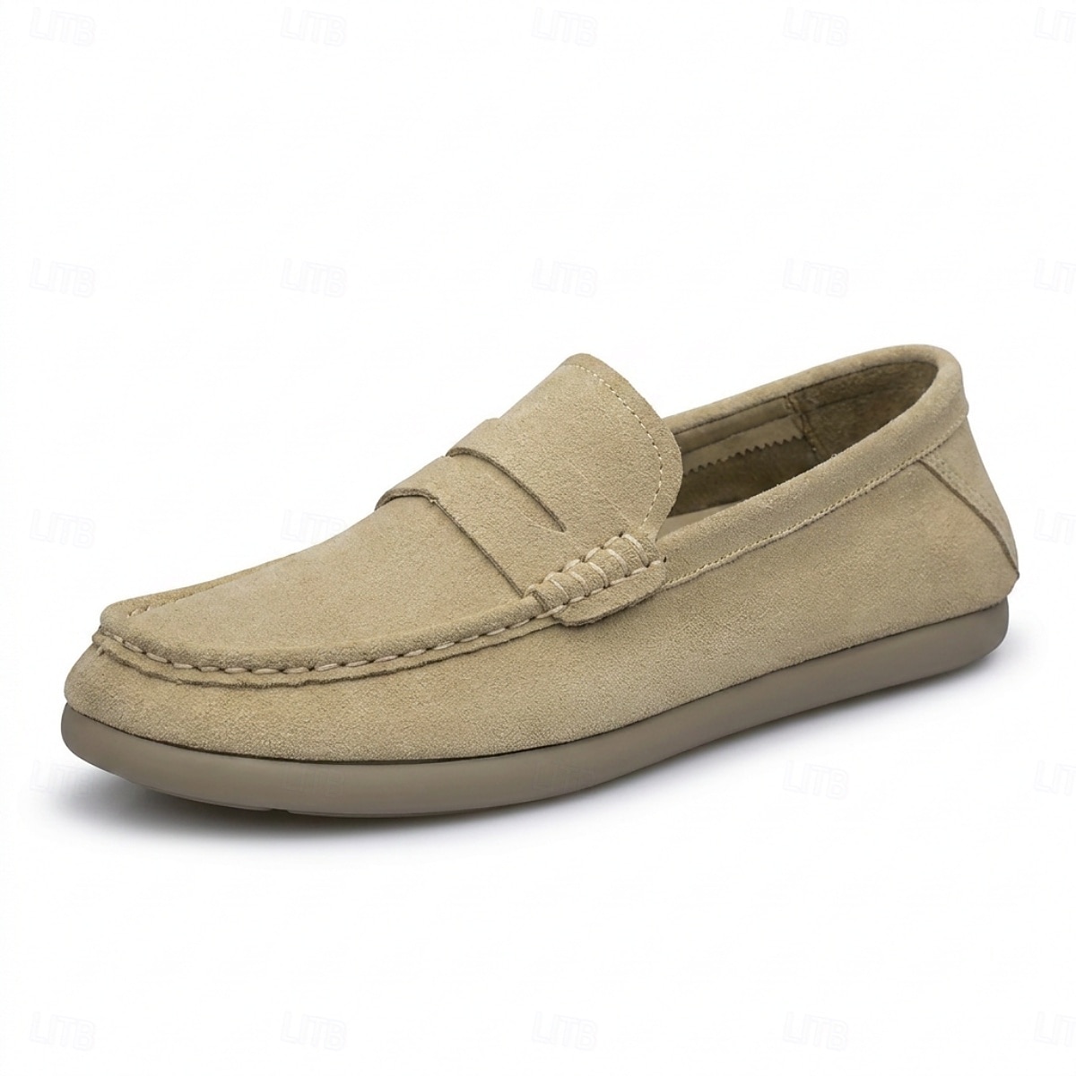 Ανδρικά κρεμ μοκασίνια σε χρώμα penny – ελαφριά, casual παπούτσια με slip-on, άνετα υποδήματα για θέρετρα για ταξίδια διακοπών, αναψυχή το Σαββατοκύριακο και καθημερινή χρήση. 2026 - $59.99 –P10