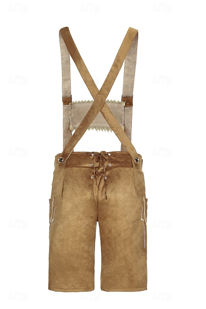 Oktoberfest Bundhosen Shorts Lederhosen Above Knee Embroidered German Alpine Heritage Wiesn Men's Carnival Beer Festival Traditional Style Cloth 2026 - $60.99 –P6